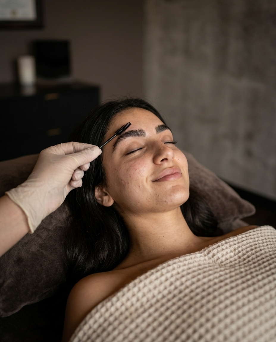 Brow shaping and lamination at RE/MADE Esthetics Dearborn